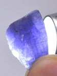 12cts GEM TANZANITE ROUGH Zoisite Unheated Terminated Mineral Specimen Tanzania T410