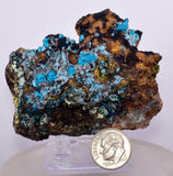 6.5cms  QUARTZ CHRYSOCOLLA TENTADORA Mine Peru Grape Botryoidal Stalactite Crystals Rare Ajoite (?)Mineral Specimen Collectors ce961