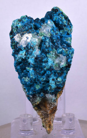 6.4cms  QUARTZ CHRYSOCOLLA TENTADORA Mine Peru Grape Botryoidal Stalactite Crystals Rare Ajoite (?)Mineral Specimen Collectors ce963