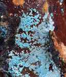10.3cms  QUARTZ CHRYSOCOLLA TENTADORA Mine Peru Grape Botryoidal Stalactite Crystals Rare Ajoite (?)Mineral Specimen Collectors ce965