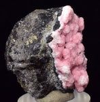 3.1cms RHODOCHROSITE ROSETTE SPHALERITE  Pyrite Peru Pink Crystals Collector Mineral Specimen R570