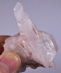 6.5cms  PINK LITHIUM QUARTZ Colombia Rare Shiny Crystal Mineral Specimen Q364