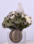 4.2cms EPIDOTE QUARTZ CRYSTALS Peru Cluster Collector Green Yellow Color Mineral Specimen CE966