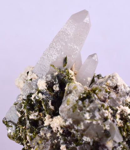 4.2cms EPIDOTE QUARTZ CRYSTALS Peru Cluster Collector Green Yellow Color Mineral Specimen CE966