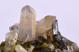 2.8cms EPIDOTE QUARTZ CRYSTALS Peru Cluster Collector Green Yellow Color Mineral Specimen CE967