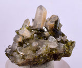 2.8cms EPIDOTE QUARTZ CRYSTALS Peru Cluster Collector Green Yellow Color Mineral Specimen CE967