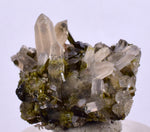 2.8cms EPIDOTE QUARTZ CRYSTALS Peru Cluster Collector Green Yellow Color Mineral Specimen CE967
