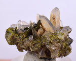 2.8cms EPIDOTE QUARTZ CRYSTALS Peru Cluster Collector Green Yellow Color Mineral Specimen CE967