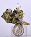 4.6cms EPIDOTE QUARTZ CRYSTALS Peru Cluster Collector Green Yellow Color Mineral Specimen CE968