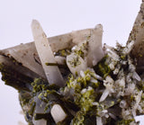 4.5cms EPIDOTE QUARTZ CRYSTALS Peru Cluster Collector Green Yellow Color Mineral Specimen CE969