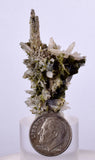 4.5cms EPIDOTE QUARTZ CRYSTALS Peru Cluster Collector Green Yellow Color Mineral Specimen CE969