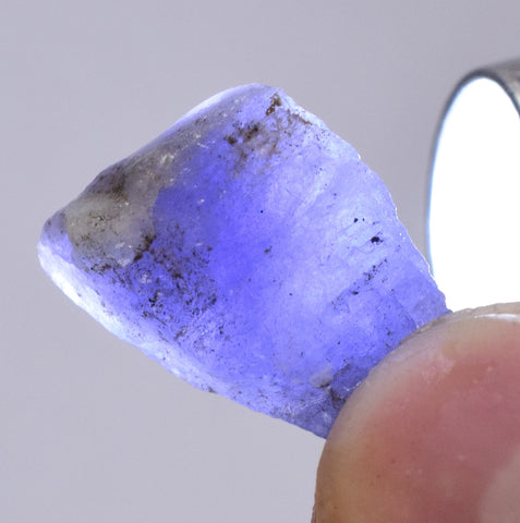 12cts GEM TANZANITE ROUGH Zoisite Unheated Terminated Mineral Specimen Tanzania T410