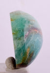 12carats BLUE OPAL CABOCHON Pendant Wire Wrap Caribean Turquoise Color Peru B40