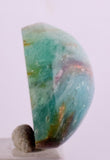 12carats BLUE OPAL CABOCHON Pendant Wire Wrap Caribean Turquoise Color Peru B40