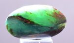 12carats BLUE OPAL CABOCHON Pendant Wire Wrap Caribean Turquoise Color Peru B40