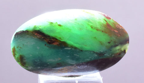 12carats BLUE OPAL CABOCHON Pendant Wire Wrap Caribean Turquoise Color Peru B40