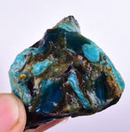 33.4grs GEM SILICA CHRYSOCOLLA Blue Chalcedony Rough Peru Mineral Specimen S108
