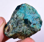 33.4grs GEM SILICA CHRYSOCOLLA Blue Chalcedony Rough Peru Mineral Specimen S108
