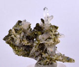 4.6cms EPIDOTE QUARTZ CRYSTALS Peru Cluster Collector Green Yellow Color Mineral Specimen CE968
