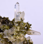 4.6cms EPIDOTE QUARTZ CRYSTALS Peru Cluster Collector Green Yellow Color Mineral Specimen CE968