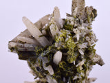 4.5cms EPIDOTE QUARTZ CRYSTALS Peru Cluster Collector Green Yellow Color Mineral Specimen CE969
