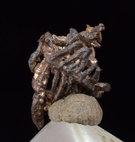 0.7cms NATIVE SILVER WIRES Crystals  San Genaro Mine Peru Mineral Specimen H312