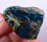 33.4grs GEM SILICA CHRYSOCOLLA Blue Chalcedony Rough Peru Mineral Specimen S108
