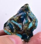 33.4grs GEM SILICA CHRYSOCOLLA Blue Chalcedony Rough Peru Mineral Specimen S108