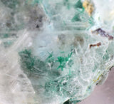 4.2cms ATACAMITE INSIDE SELENITE Crystals  Peru Chrysocolla Calcite Gypsum Premium Mineral Specimen A555