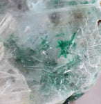 4.2cms ATACAMITE INSIDE SELENITE Crystals  Peru Chrysocolla Calcite Gypsum Premium Mineral Specimen A555