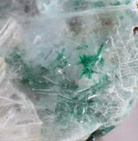 4.2cms ATACAMITE INSIDE SELENITE Crystals  Peru Chrysocolla Calcite Gypsum Premium Mineral Specimen A555