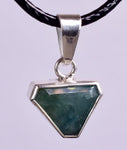1.2cms BLUEISH  GREEN GRANDIDIERITTE Facet Silver Jewely Pendant Rare Madagascar J538
