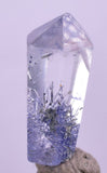 1.5Carats BLUE DUMORTIERITE in QUARTZ  Gem Polished Acicular Pendant Cabochon Mineral Specimen U562