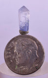 1.5Carats BLUE DUMORTIERITE in QUARTZ  Gem Polished Acicular Pendant Cabochon Mineral Specimen U562