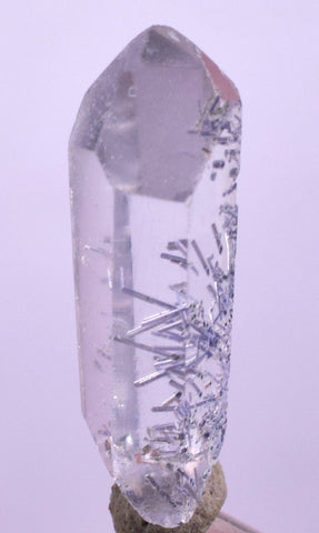 2Carats BLUE DUMORTIERITE in QUARTZ  Gem Polished Acicular Pendant Cabochon Mineral Specimen U565