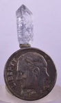 2Carats BLUE DUMORTIERITE in QUARTZ  Gem Polished Acicular Pendant Cabochon Mineral Specimen U565