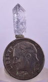 2Carats BLUE DUMORTIERITE in QUARTZ  Gem Polished Acicular Pendant Cabochon Mineral Specimen U565