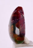 23carats BLUE OPAL CABOCHON With Cuprite Pendant Wire Wrap Caribean Turquoise Color Peru B47
