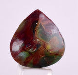 23carats BLUE OPAL CABOCHON With Cuprite Pendant Wire Wrap Caribean Turquoise Color Peru B47