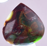 23carats BLUE OPAL CABOCHON With Cuprite Pendant Wire Wrap Caribean Turquoise Color Peru B47