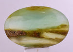23carats BLUE OPAL CABOCHON Pendant Wire Wrap Caribean Turquoise Color Peru B54