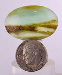 23carats BLUE OPAL CABOCHON Pendant Wire Wrap Caribean Turquoise Color Peru B54