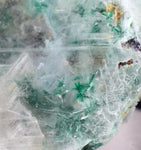 4.2cms ATACAMITE INSIDE SELENITE Crystals  Peru Chrysocolla Calcite Gypsum Premium Mineral Specimen A555