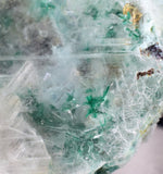 4.2cms ATACAMITE INSIDE SELENITE Crystals  Peru Chrysocolla Calcite Gypsum Premium Mineral Specimen A555