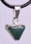 1.2cms BLUEISH  GREEN GRANDIDIERITTE Facet Silver Jewely Pendant Rare Madagascar J538