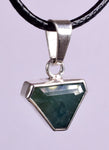 1.2cms BLUEISH  GREEN GRANDIDIERITTE Facet Silver Jewely Pendant Rare Madagascar J538