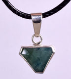 1.2cms BLUEISH  GREEN GRANDIDIERITTE Facet Silver Jewely Pendant Rare Madagascar J538
