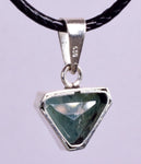 1.2cms BLUEISH  GREEN GRANDIDIERITTE Facet Silver Jewely Pendant Rare Madagascar J538