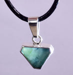 1.2cms BLUEISH  GREEN GRANDIDIERITTE Facet Silver Jewely Pendant Rare Madagascar J538