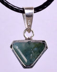 1.2cms BLUEISH  GREEN GRANDIDIERITTE Facet Silver Jewely Pendant Rare Madagascar J538